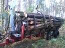 Przyczepa leśna Weimer  z HDS 10 ton