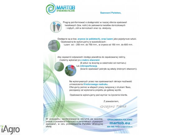 Opakowania TRAPEZY, ROŻKI do pakowania kwiatów ciętych i doniczkowych