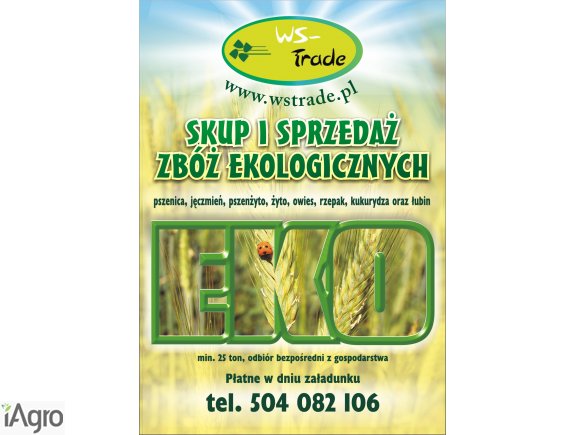 Kupię zboża ekologiczne oraz w okresie przestawiania 